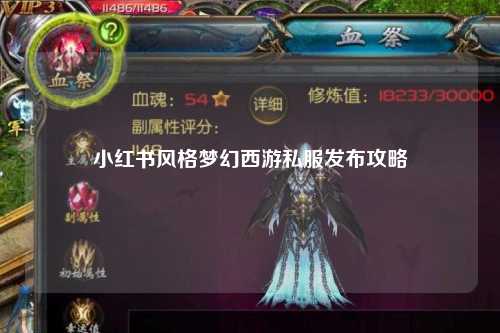 小红书风格梦幻西游私服发布攻略